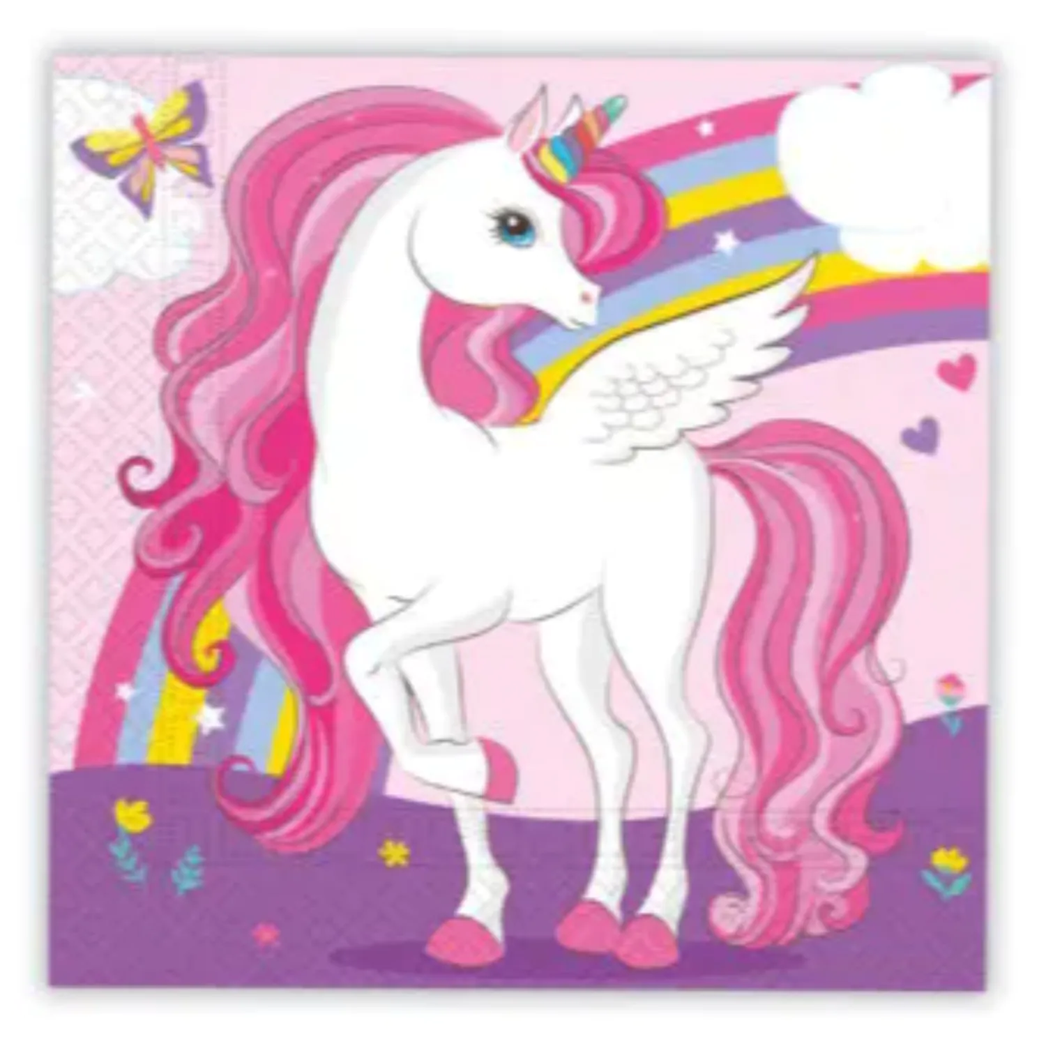 Unicorn Servietten 20er-Packung 33x33 cm FSC Produktfoto