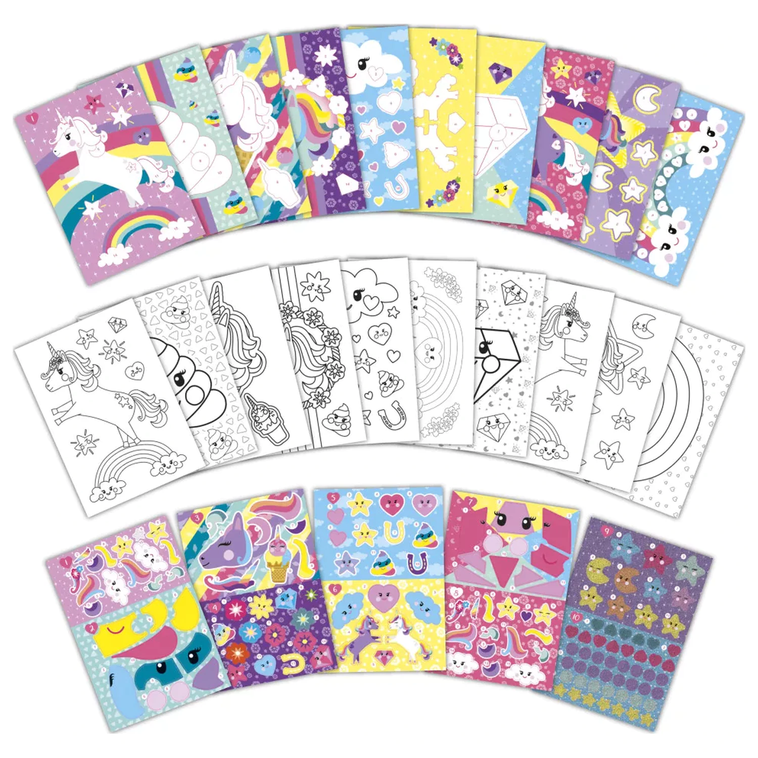 Unicorn Totem Aufkleber Kreativ Set Produktfoto