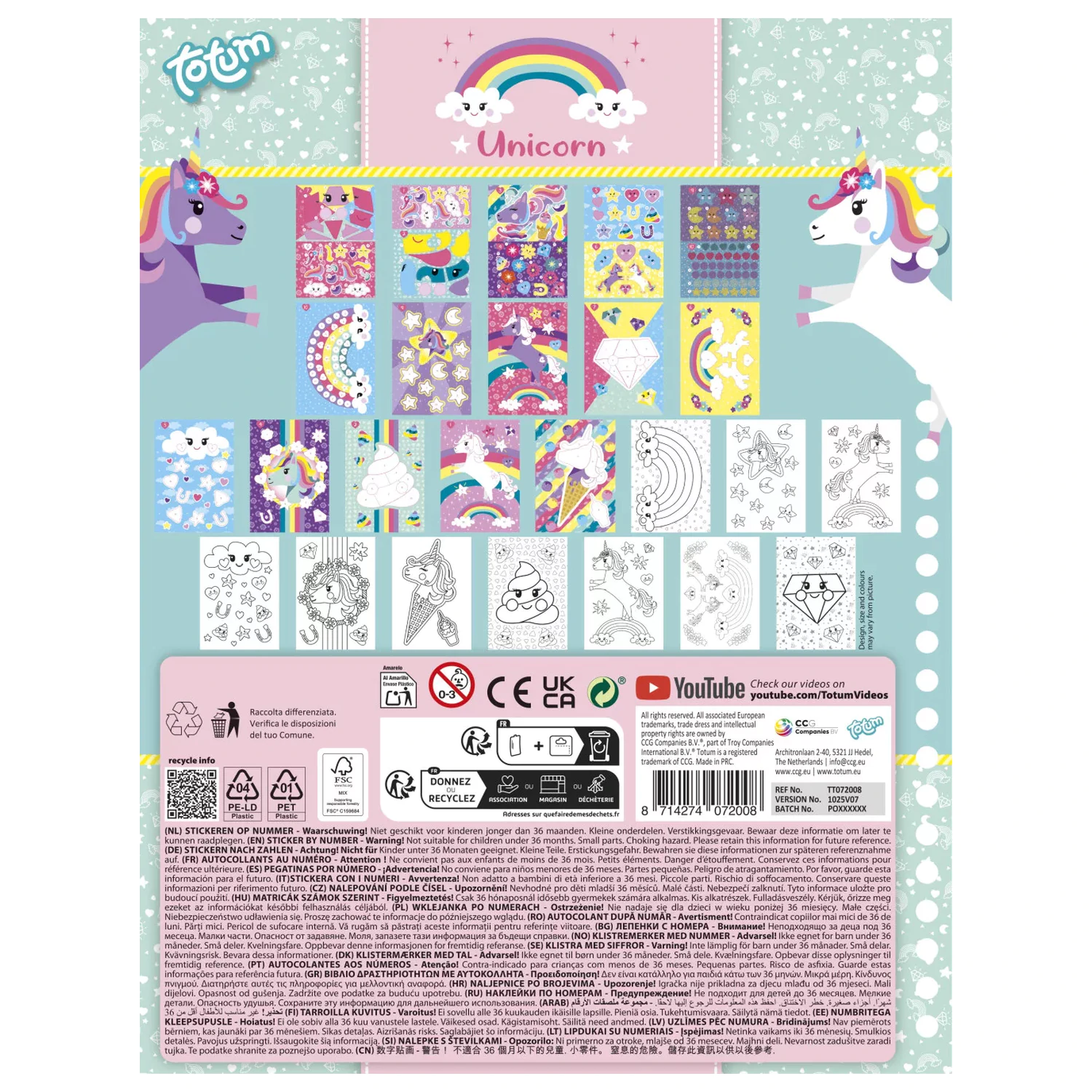 Unicorn Totem Aufkleber Kreativ Set Produktfoto