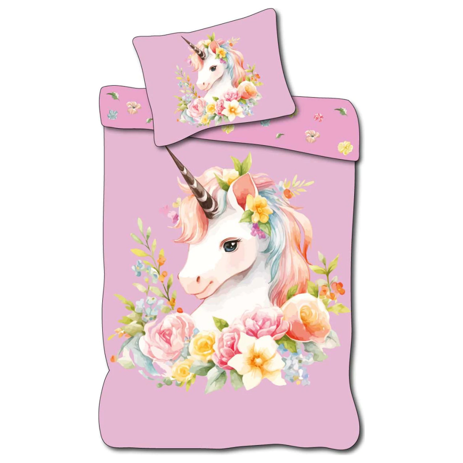 Unicorn Wreath Bettbezug Produktfoto