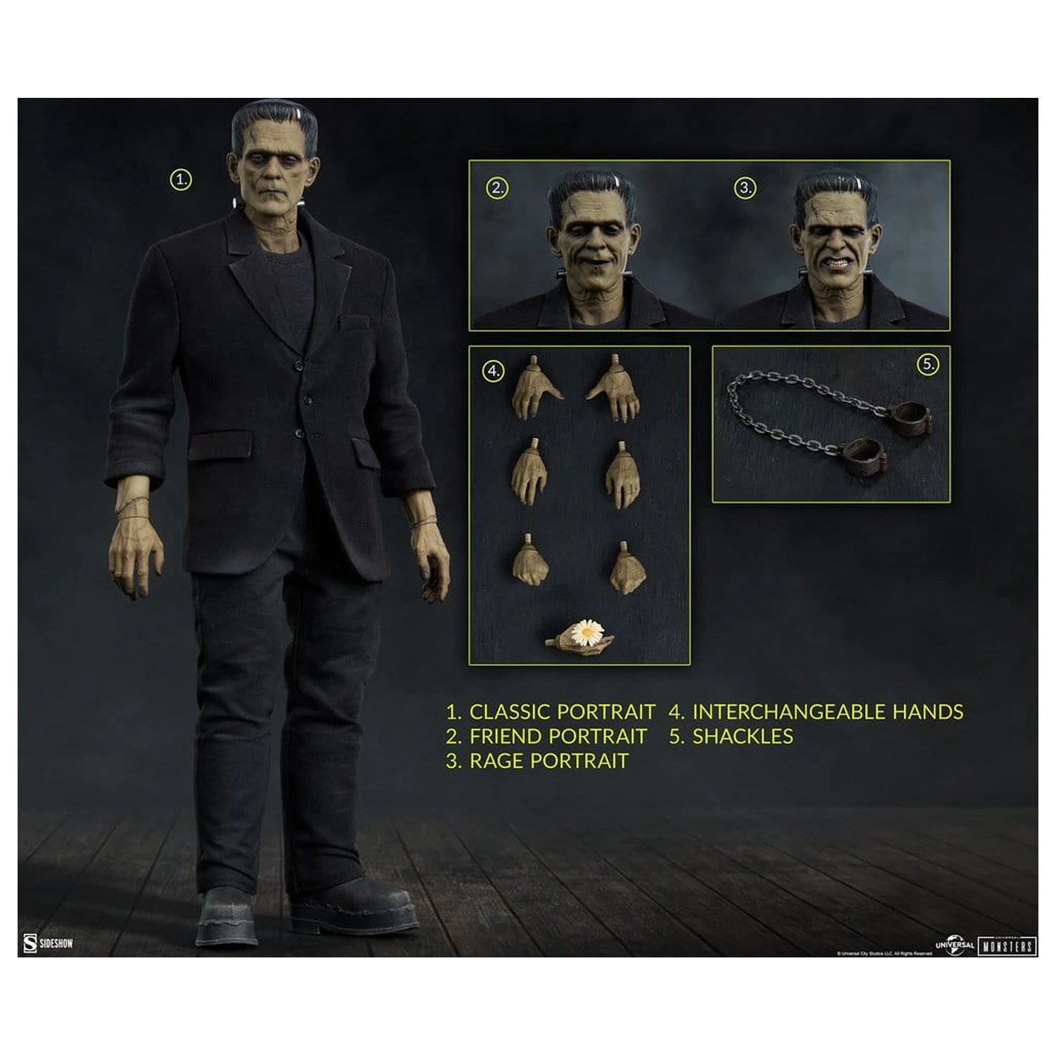 Universal Monsters Actionfigur 1/6 Frankenstein (Deluxe Edition) 33 cm Produktfoto