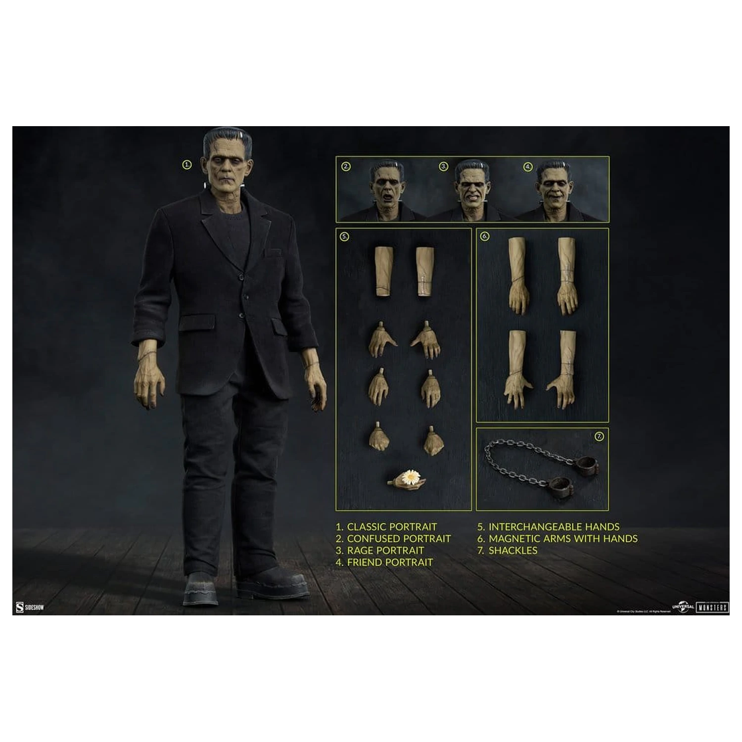 Universal Monsters Actionfigur 1/6 Frankenstein (Deluxe Plus Edition) 33 cm Produktfoto