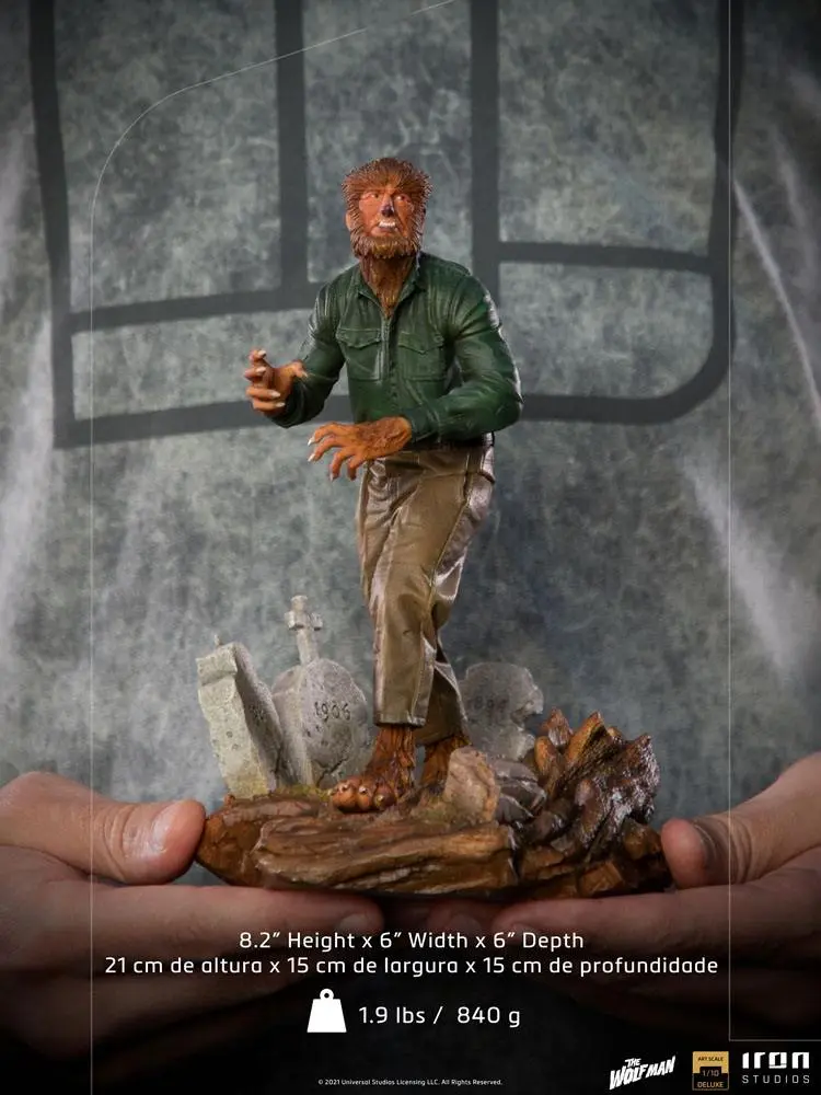 Universal Monsters Deluxe Art Scale Statue 1/10 The Wolf Man 21 cm Produktfoto