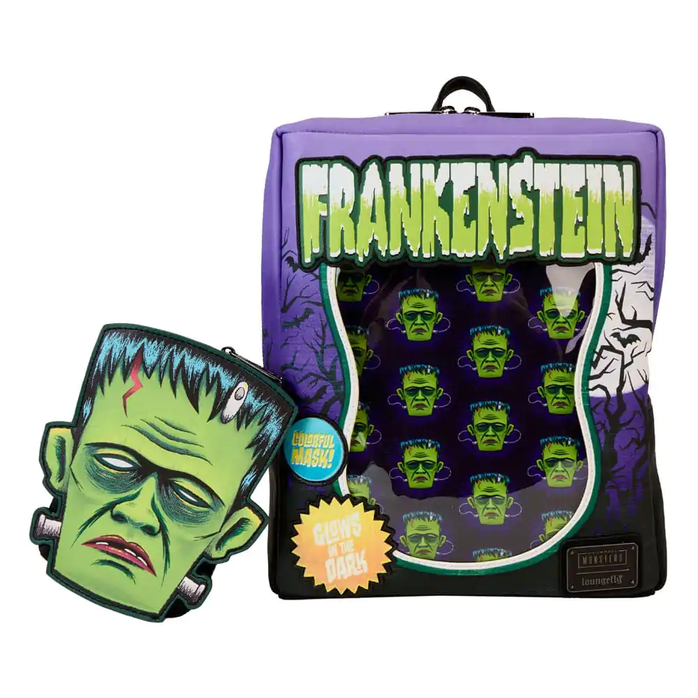 Universal Monsters by Loungefly Mini-Rucksack Frankenstein Neon Mask termékfotó