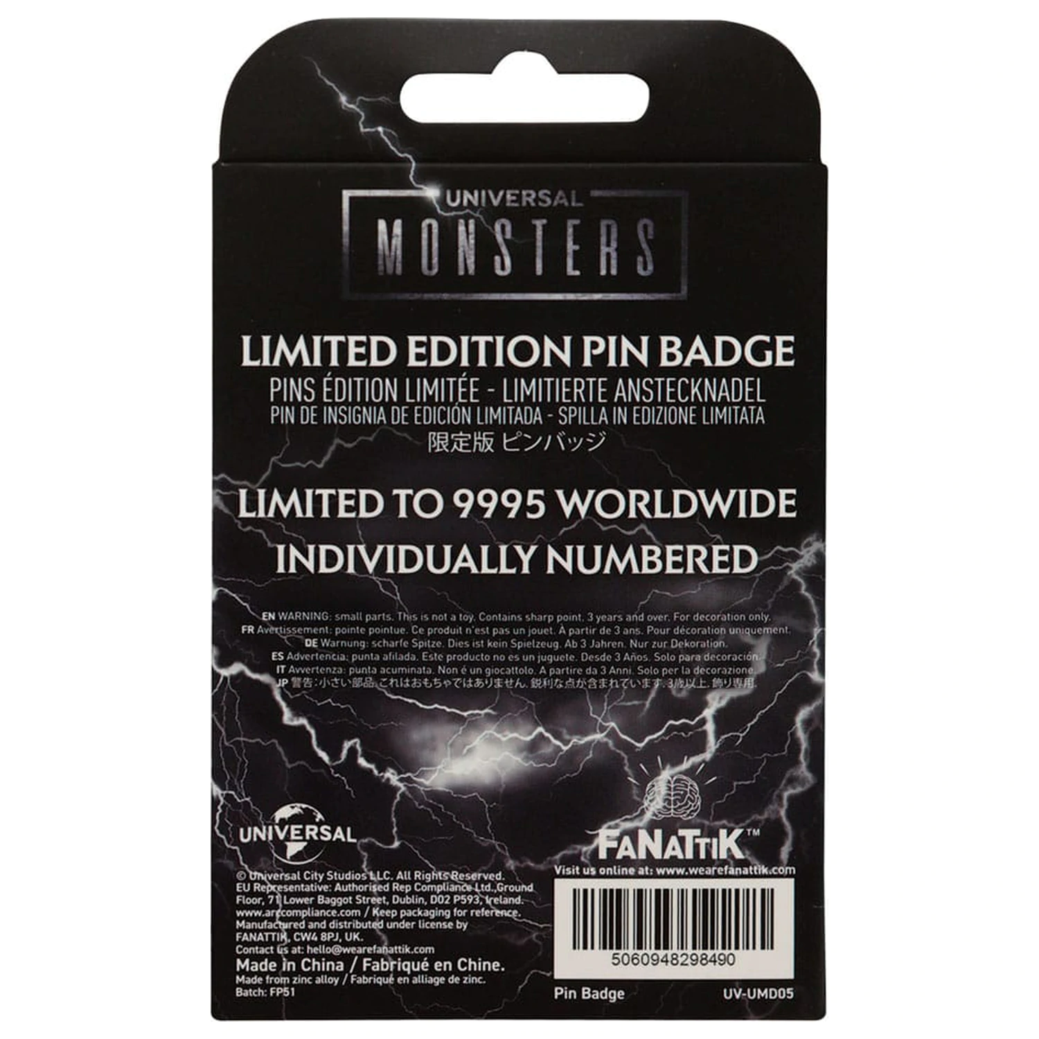 Universal Monsters Pin Anstecker limitierte Auflage Produktfoto