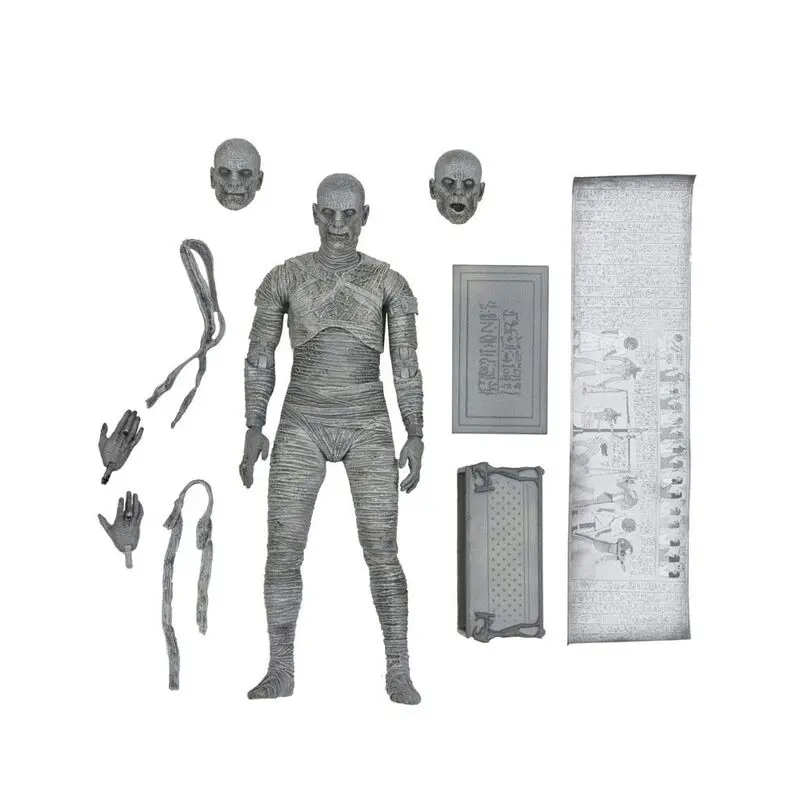 Universal Monsters Actionfigur Ultimate The Mummy (Black & White) 18 cm Produktfoto