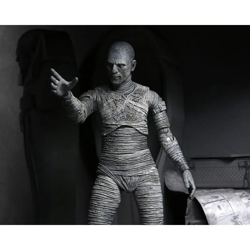 Universal Monsters Actionfigur Ultimate The Mummy (Black & White) 18 cm Produktfoto