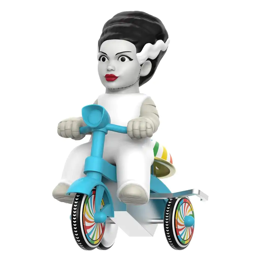 Universal Monsters Super Cycles Actionfigur Bride of Frankenstein (White with Blue Trike) 13 cm Produktfoto