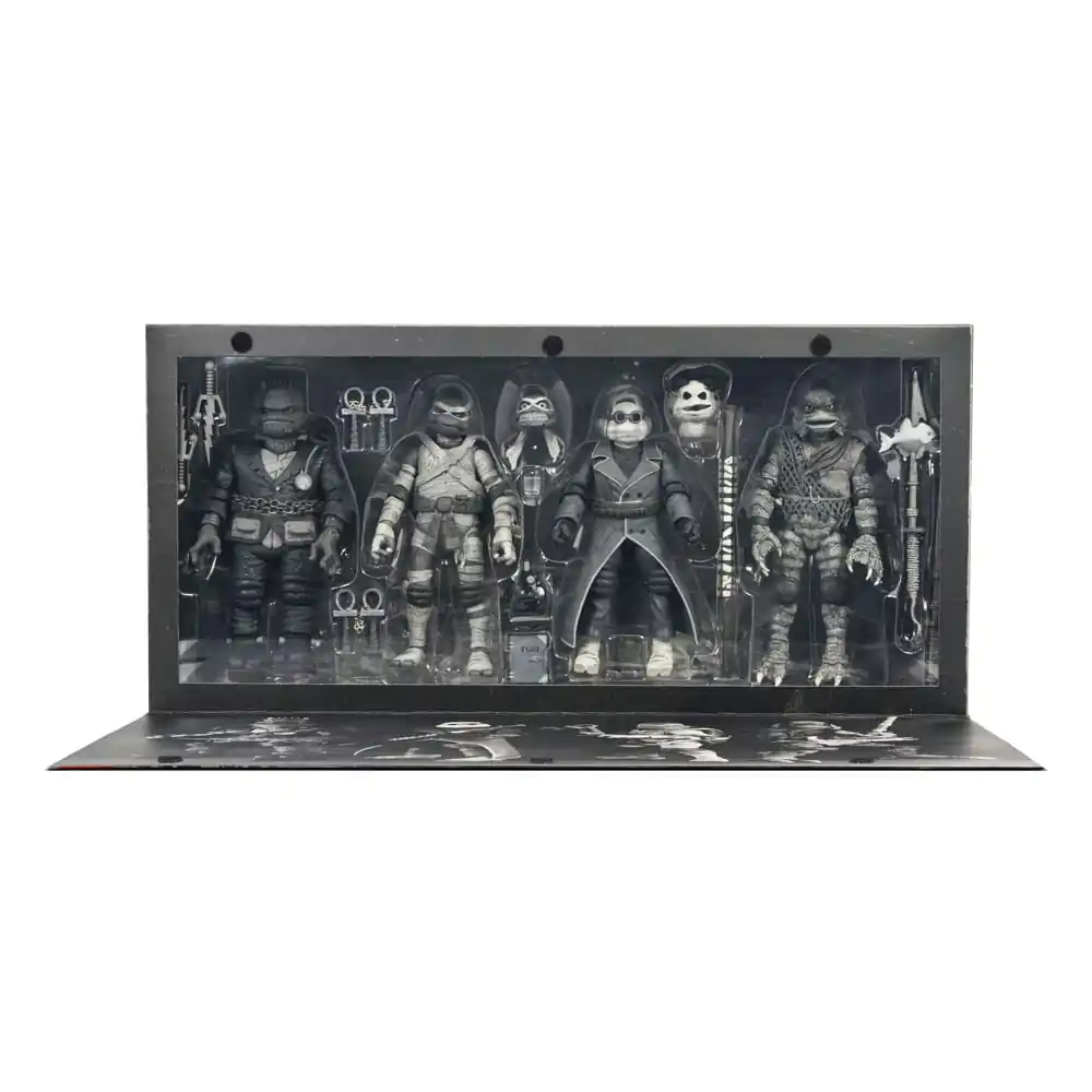 Universal Monsters x Teenage Mutant Ninja Turtles Actionfiguren 4er-Pack Turtles Black & White 18 cm termékfotó