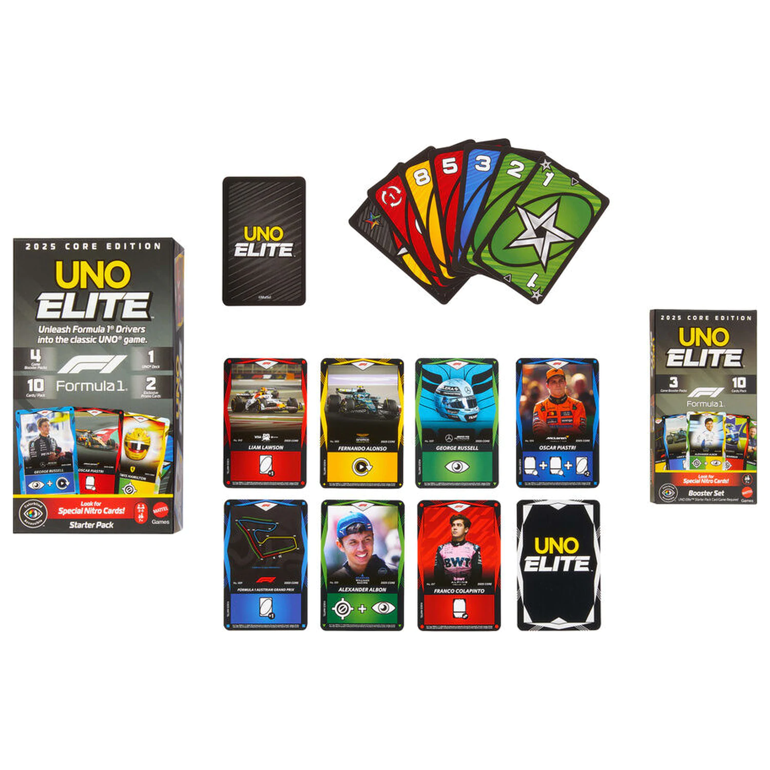 UNO Elite F1 Booster Pack Kartenspiel Produktfoto