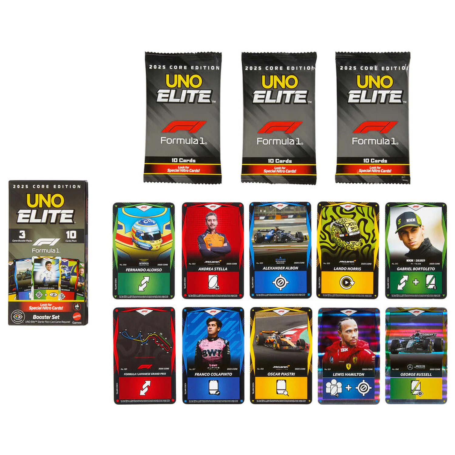 UNO Elite F1 Booster Pack Kartenspiel Produktfoto