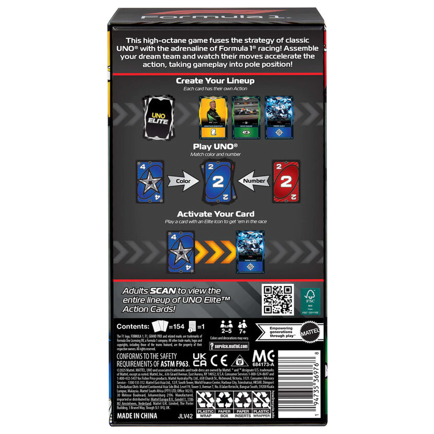 UNO Elite F1 Starter Pack Kartenspiel Produktfoto