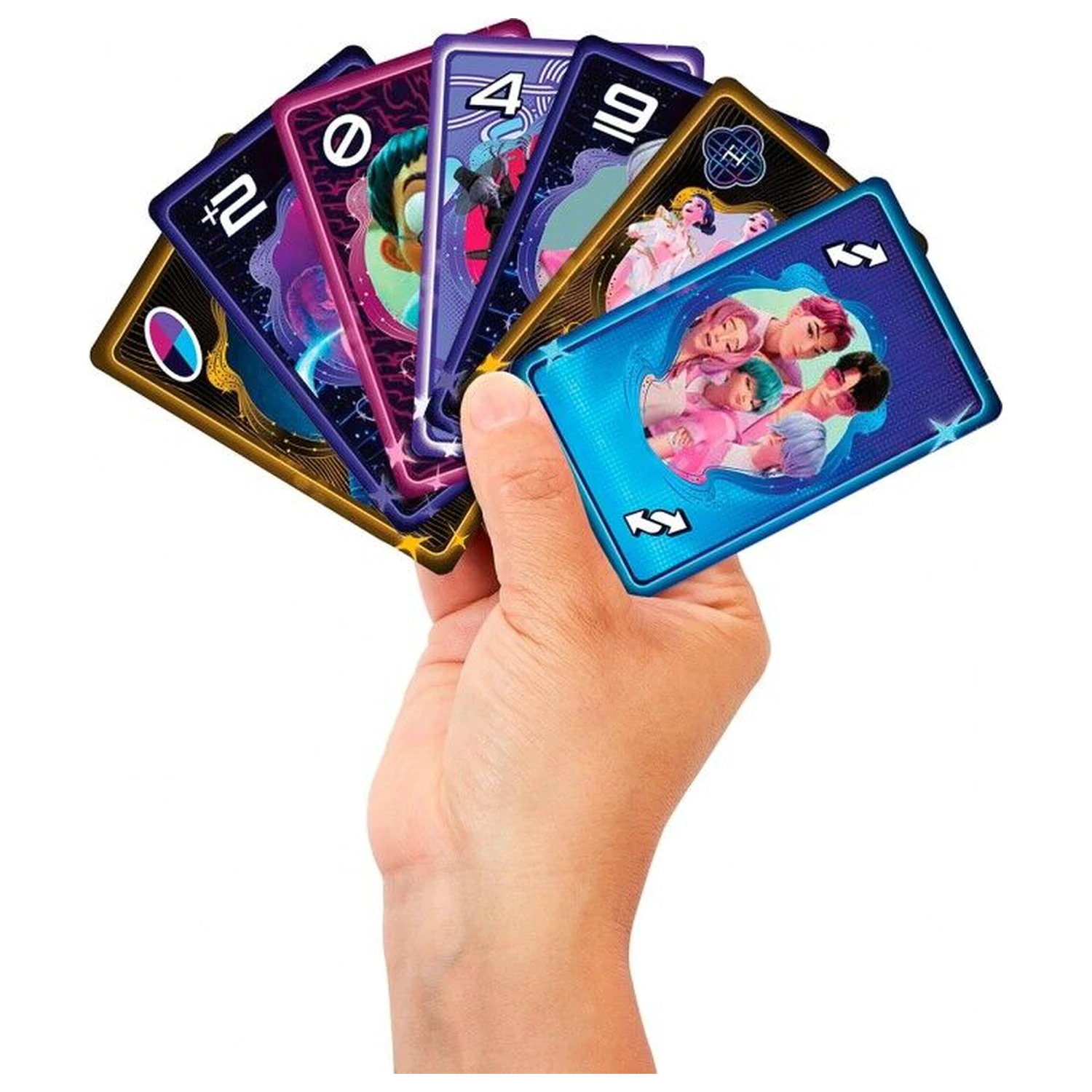 UNO K-Pop Demon Hunters Kartenspiel Produktfoto