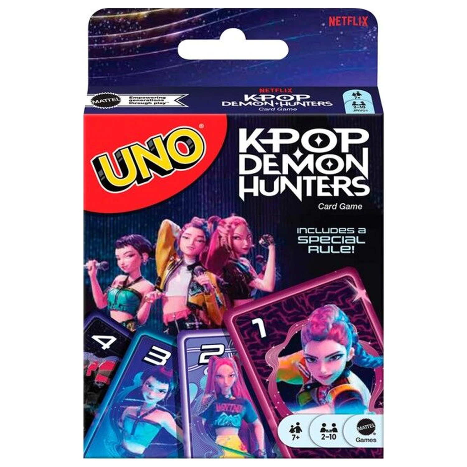 UNO K-Pop Demon Hunters Kartenspiel Produktfoto