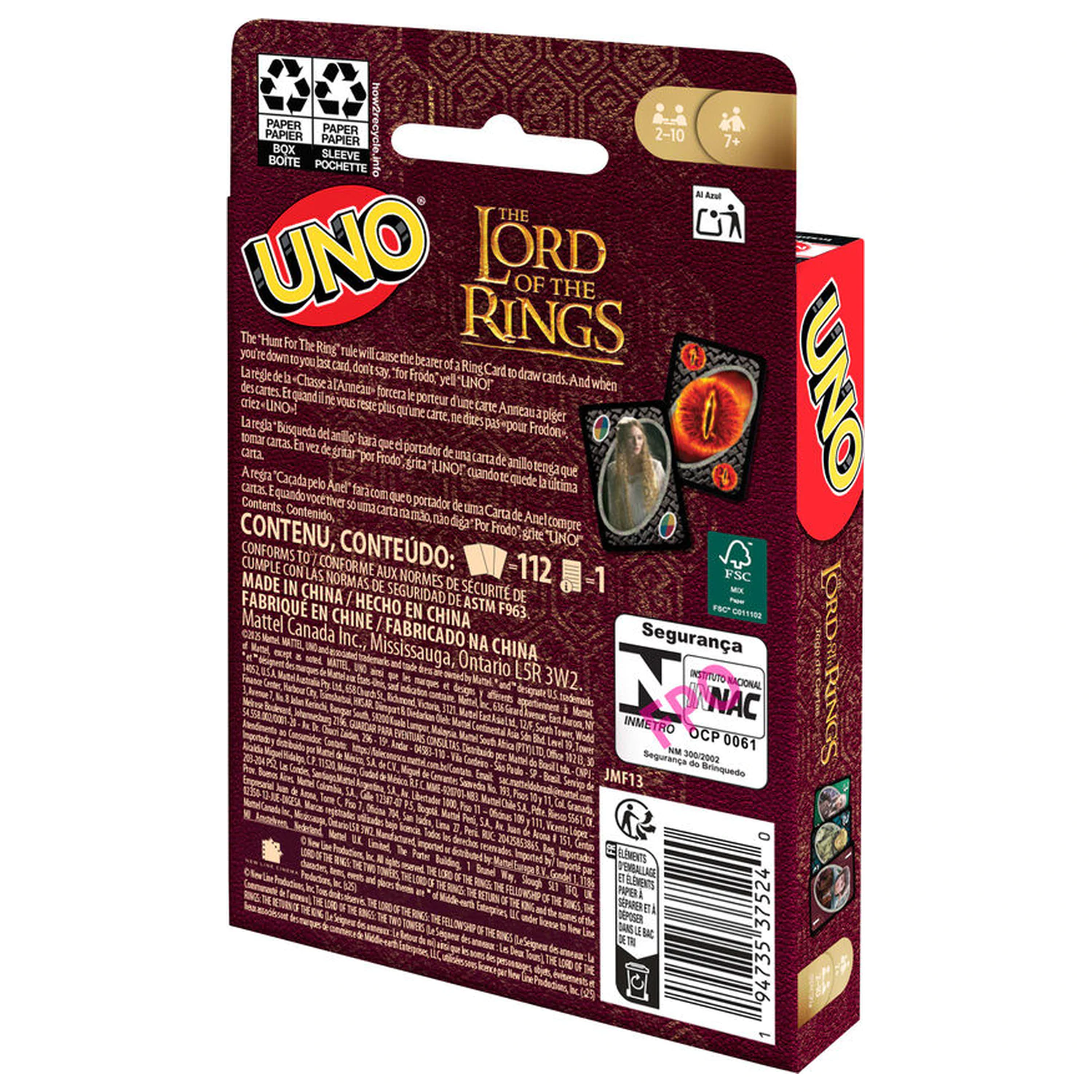 UNO Lord of the Rings Kartenspiel Produktfoto