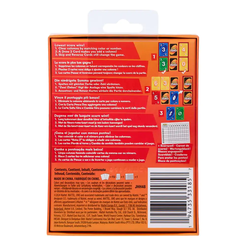 UNO Zero Kartenspiel Produktfoto