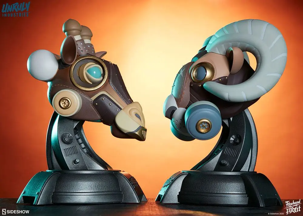 Unruly Designer Series Büsten Ram and Giraffe Guerilla Squadron Set by Freehand Profit 23 cm Produktfoto