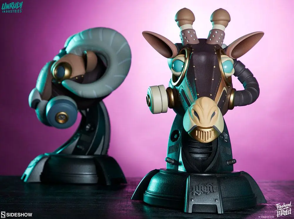 Unruly Designer Series Büsten Ram and Giraffe Guerilla Squadron Set by Freehand Profit 23 cm Produktfoto