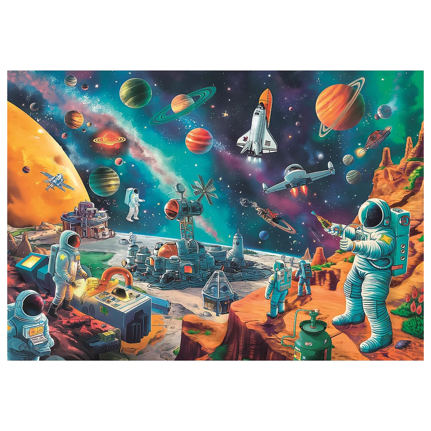 Space Cosmic Crew 104-teiliges Puzzle Produktfoto