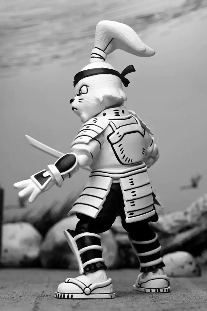 Usagi Yojimbo Actionfigur Samurai Usagi Yojimbo Black &amp; White Figure 18 cm Produktfoto