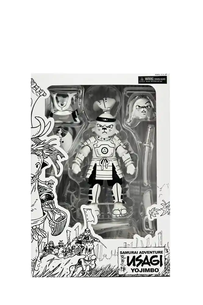 Usagi Yojimbo Actionfigur Samurai Usagi Yojimbo Black &amp; White Figure 18 cm Produktfoto