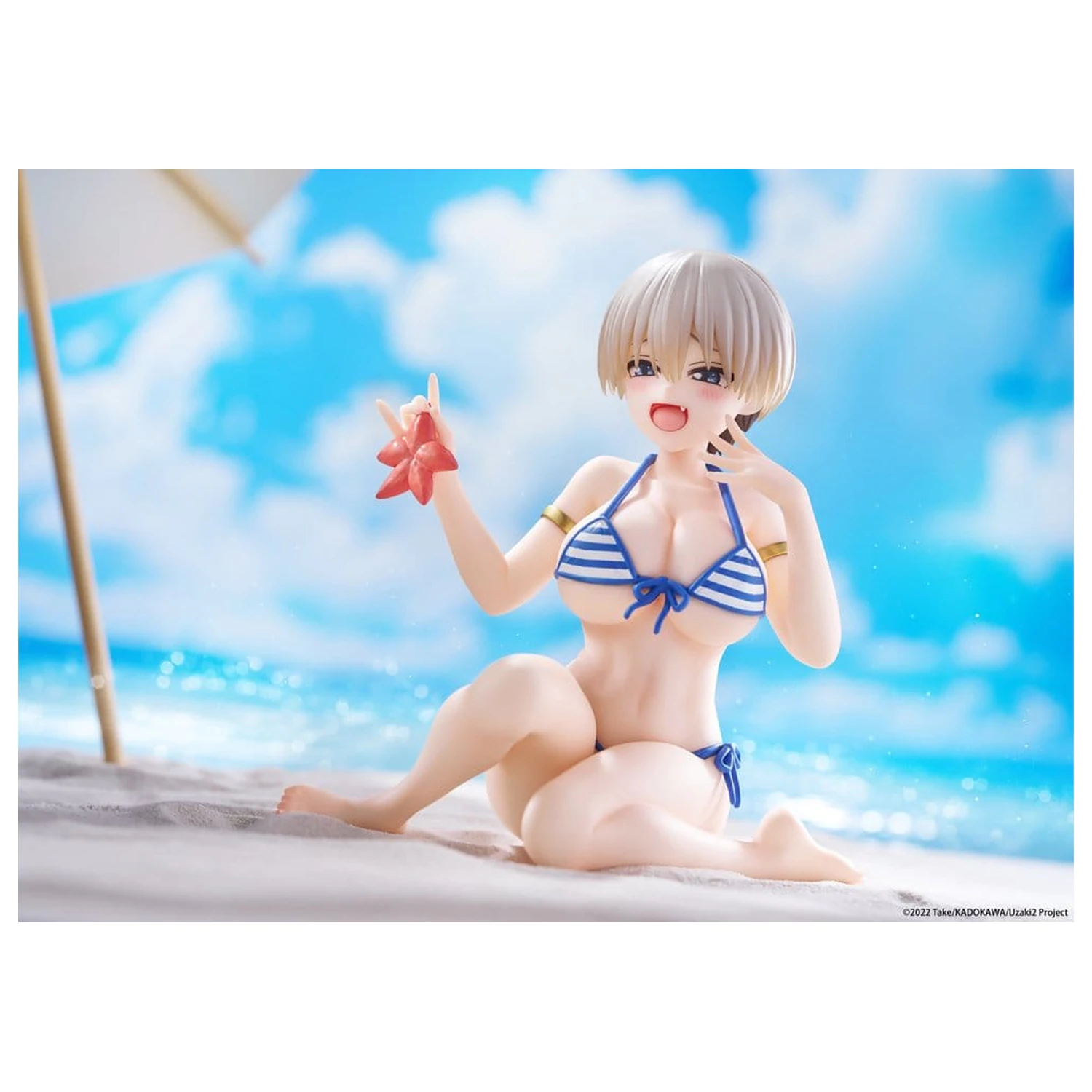 Uzaki-chan Wants to Hang Out! Desktop Cute PVC Figur Hana Uzaki (Swim wear Ver.) 13 cm Produktfoto
