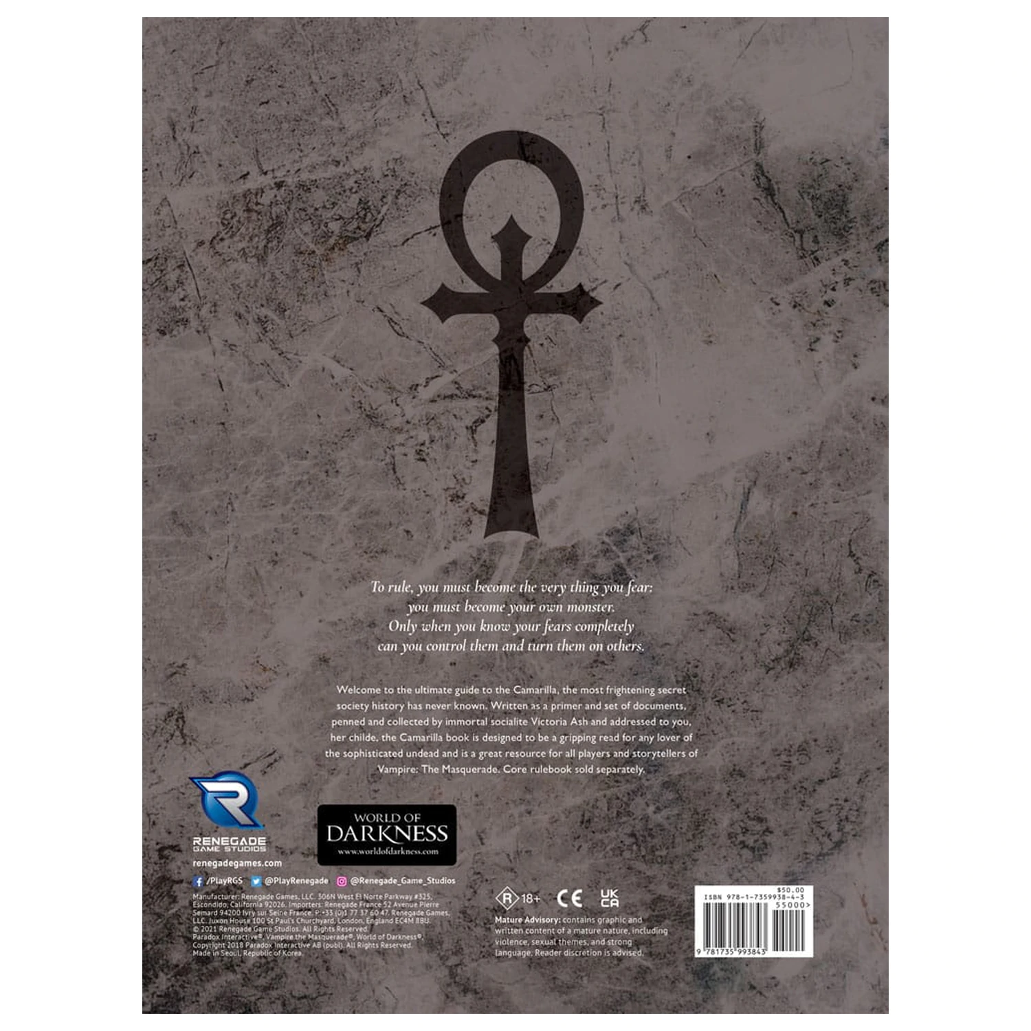 Vampire: The Masquerade 5th Edition RPG Buch Camarilla Sourcebook *Englische Version* Produktfoto