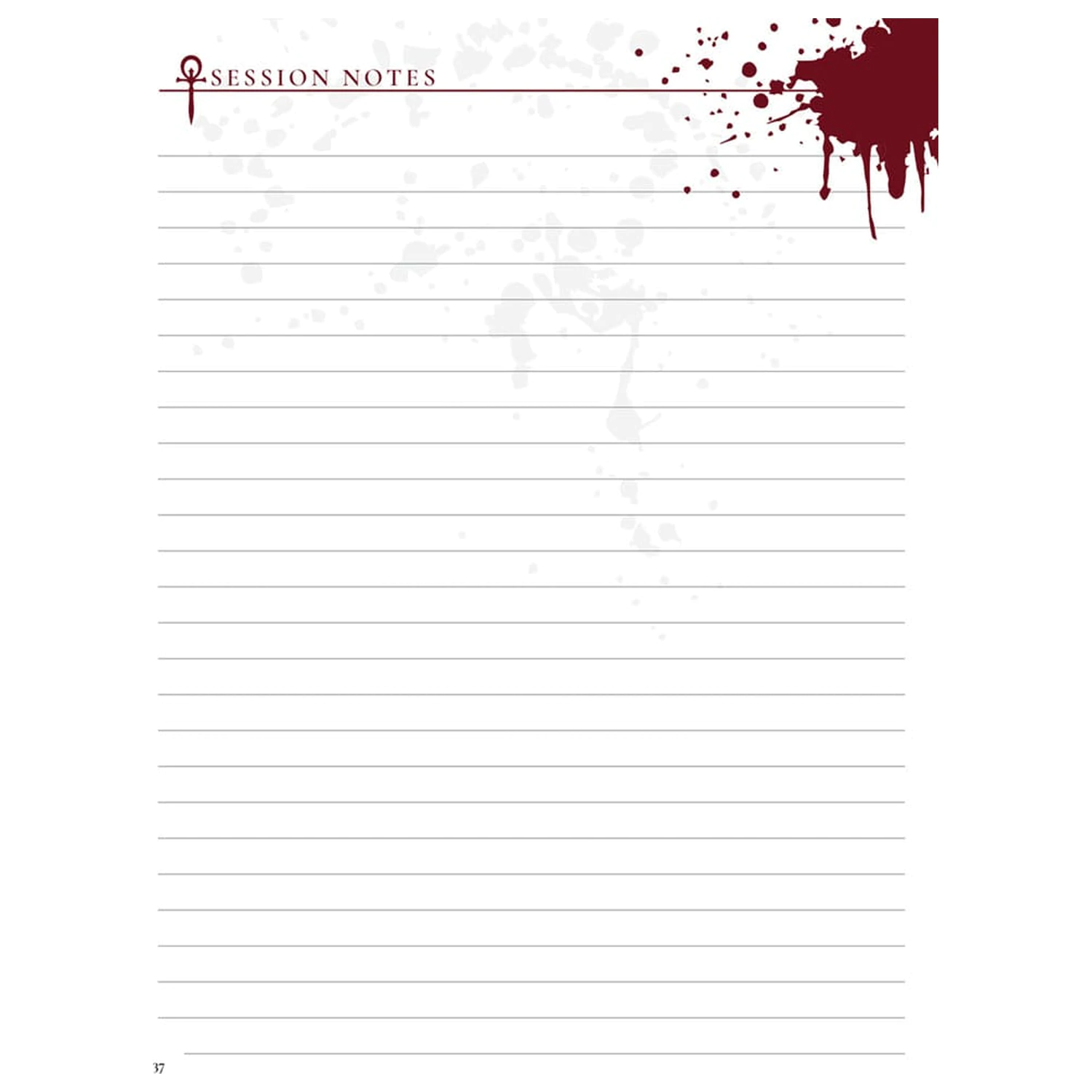 Vampire: The Masquerade 5th Edition Rollenspiel Notizbuch Erweitertes Charakterbogen Notizbuch *Englische Version* Produktfoto