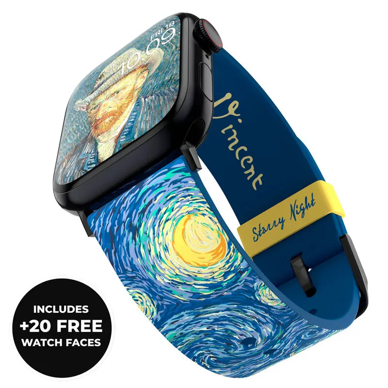 Vincent van Gogh 3D Smartwatch-Armband Starry Night Produktfoto