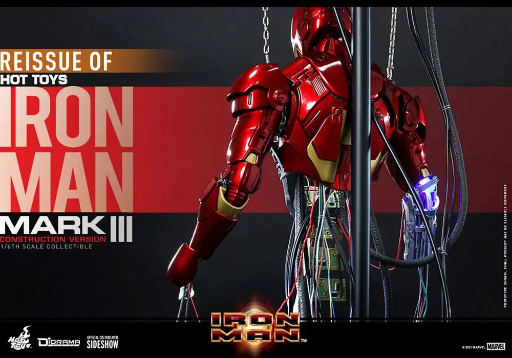 Iron Man Movie Masterpiece Actionfigur 1/6 Iron Man Mark III (Construction Version) 39 cm Produktfoto
