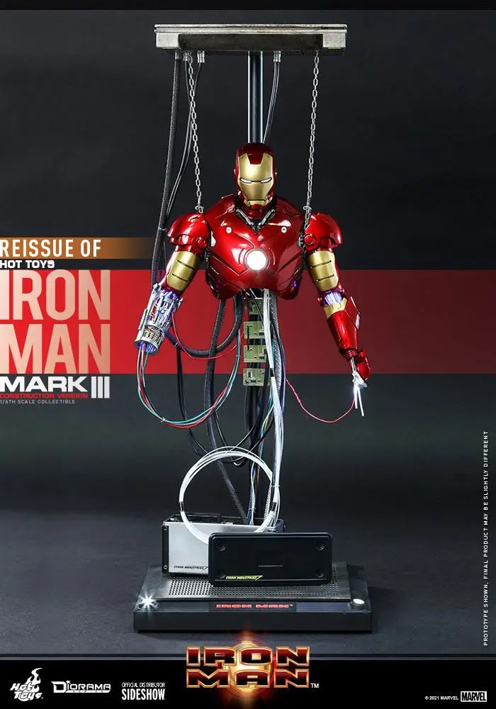 Iron Man Movie Masterpiece Actionfigur 1/6 Iron Man Mark III (Construction Version) 39 cm Produktfoto