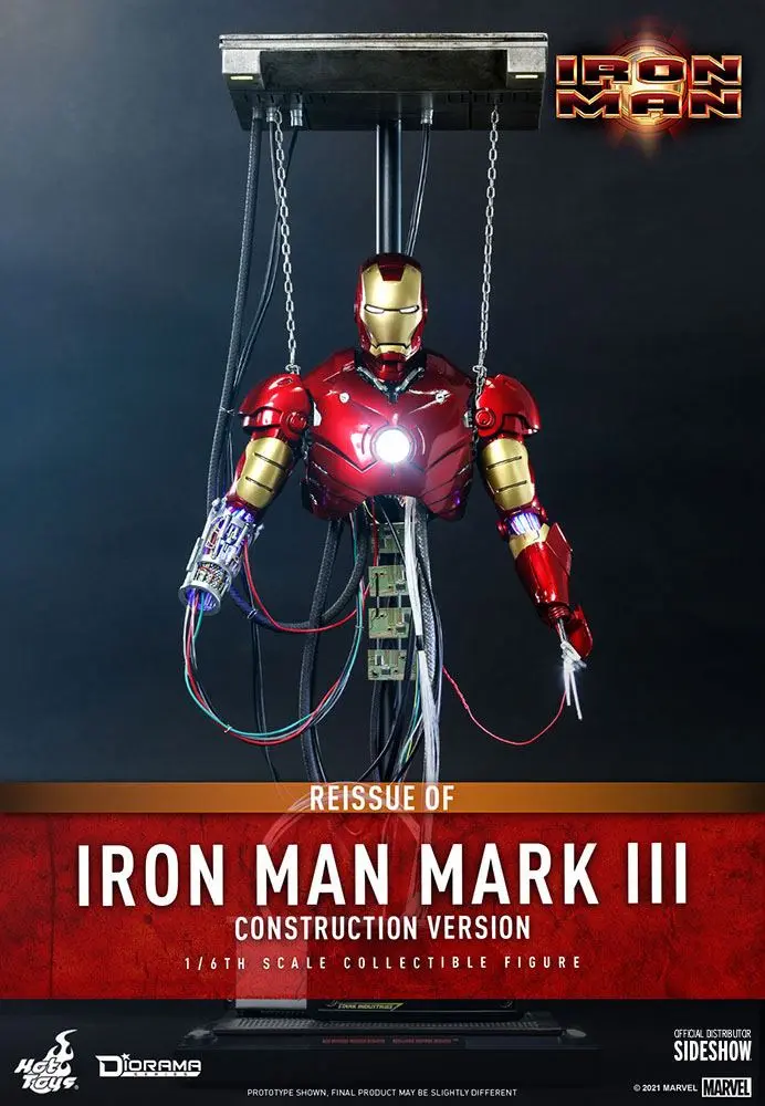 Iron Man Movie Masterpiece Actionfigur 1/6 Iron Man Mark III (Construction Version) 39 cm Produktfoto