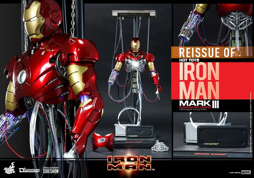 Iron Man Movie Masterpiece Actionfigur 1/6 Iron Man Mark III (Construction Version) 39 cm Produktfoto