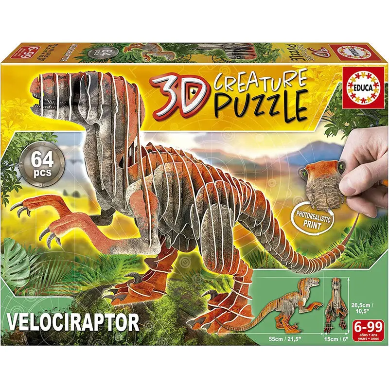 Velociraptor Puzzle 3D 64St Produktfoto