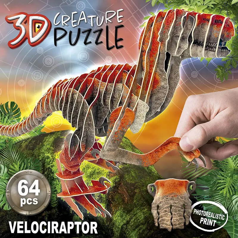 Velociraptor Puzzle 3D 64St Produktfoto