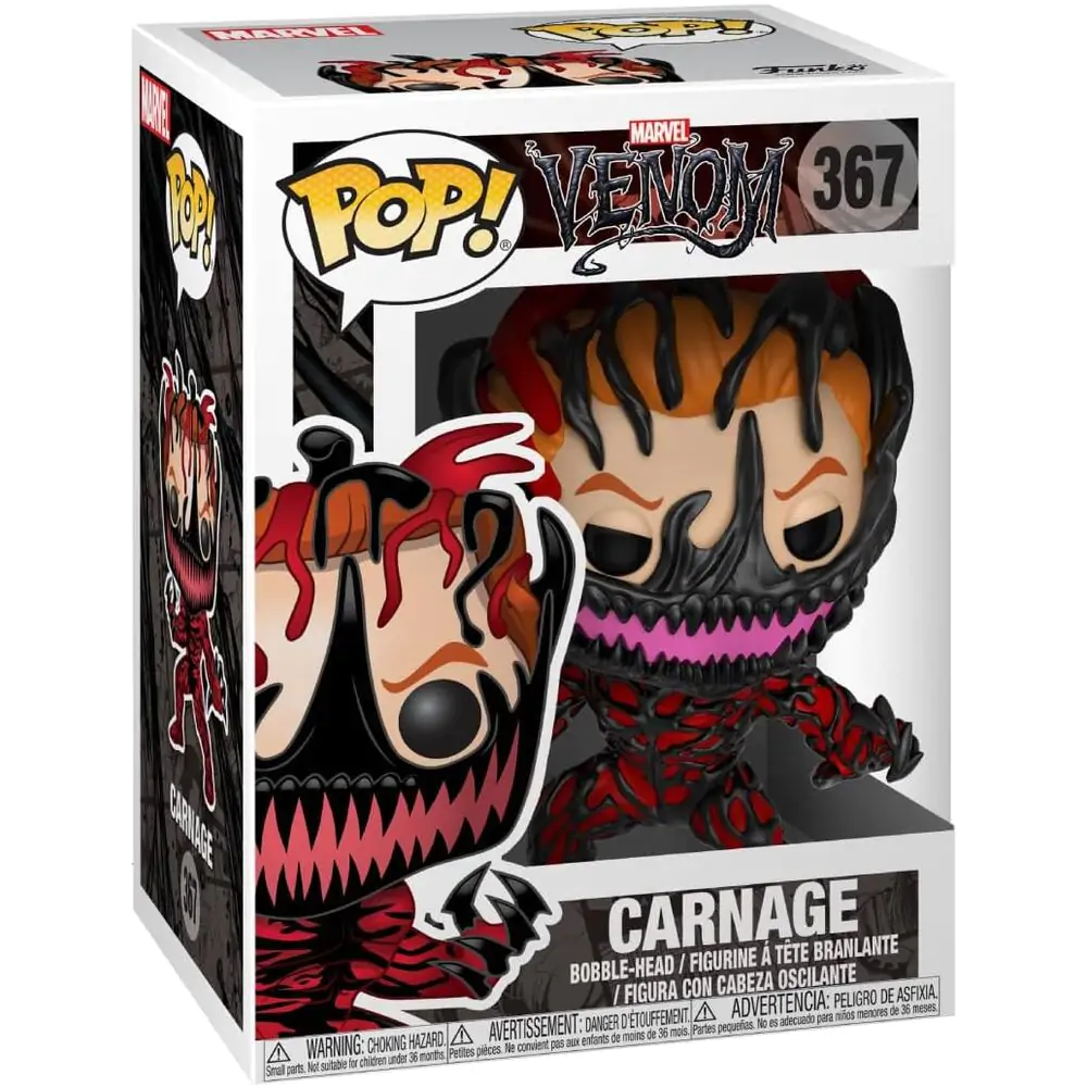 Venom POP! Marvel Vinyl Wackelkopf-Figur Carnage 9 cm Produktfoto