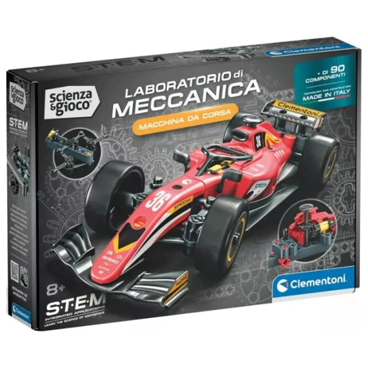 Race Car Rote Mechaniker Baukasten Spielzeug Produktfoto