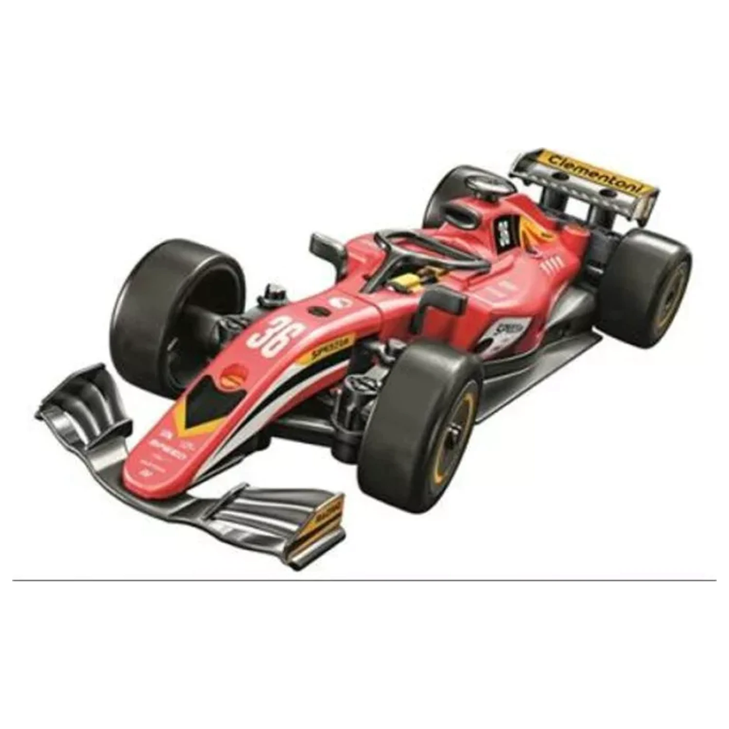 Race Car Rote Mechaniker Baukasten Spielzeug Produktfoto