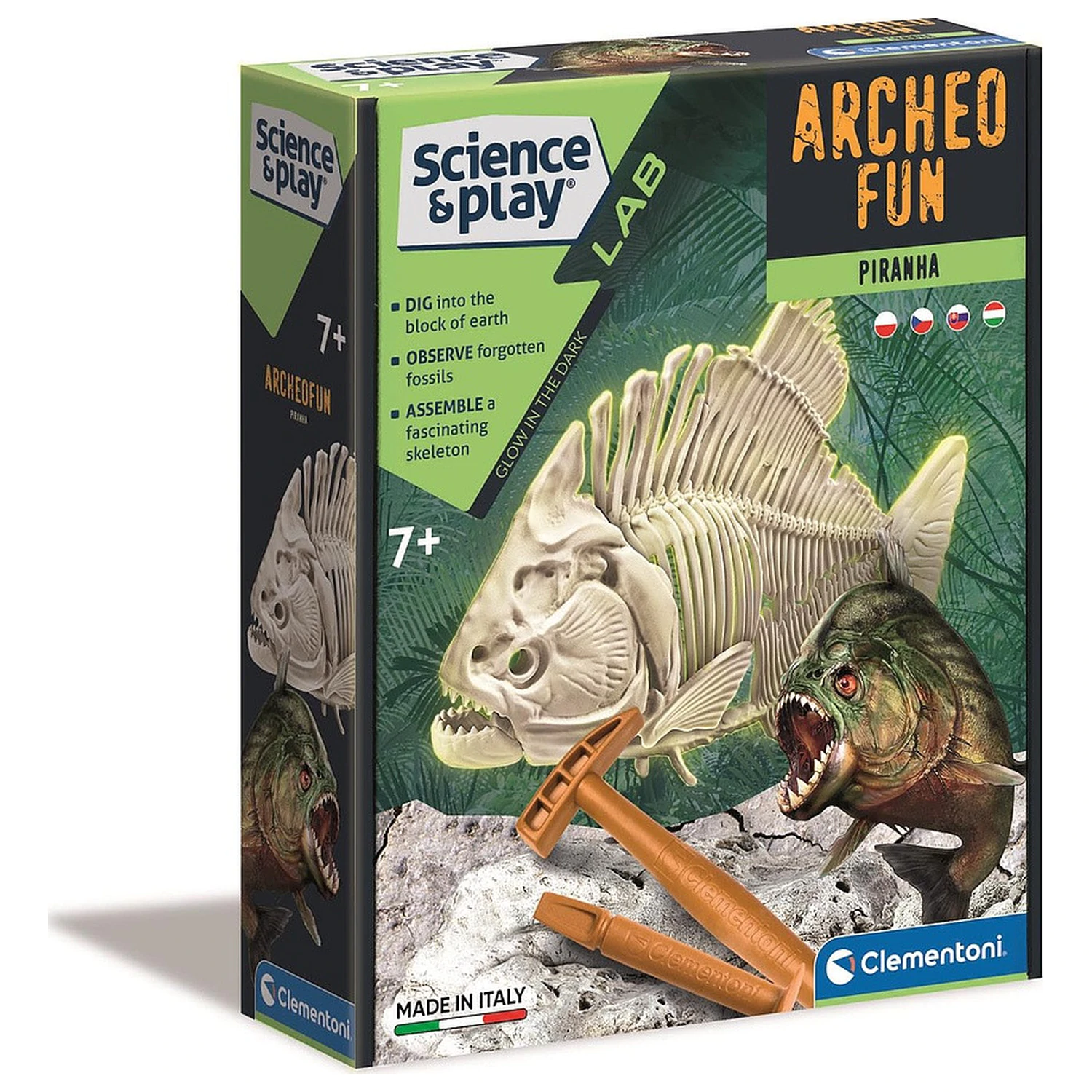 Glowing Piranha Archeo Fun Archäologisches Kit Produktfoto