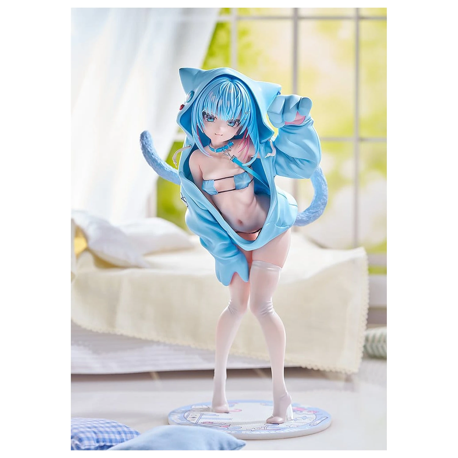 Virtual illustrator Kanzarin PVC Figur 1/6 Kanzarin-chan: Cat-Eared Hoodie Ver. 26 cm Produktfoto