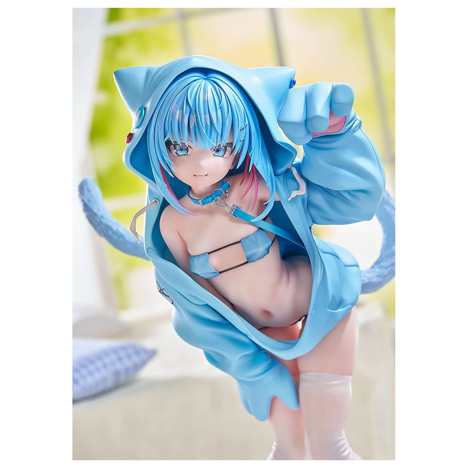 Virtual illustrator Kanzarin PVC Figur 1/6 Kanzarin-chan: Cat-Eared Hoodie Ver. 26 cm Produktfoto