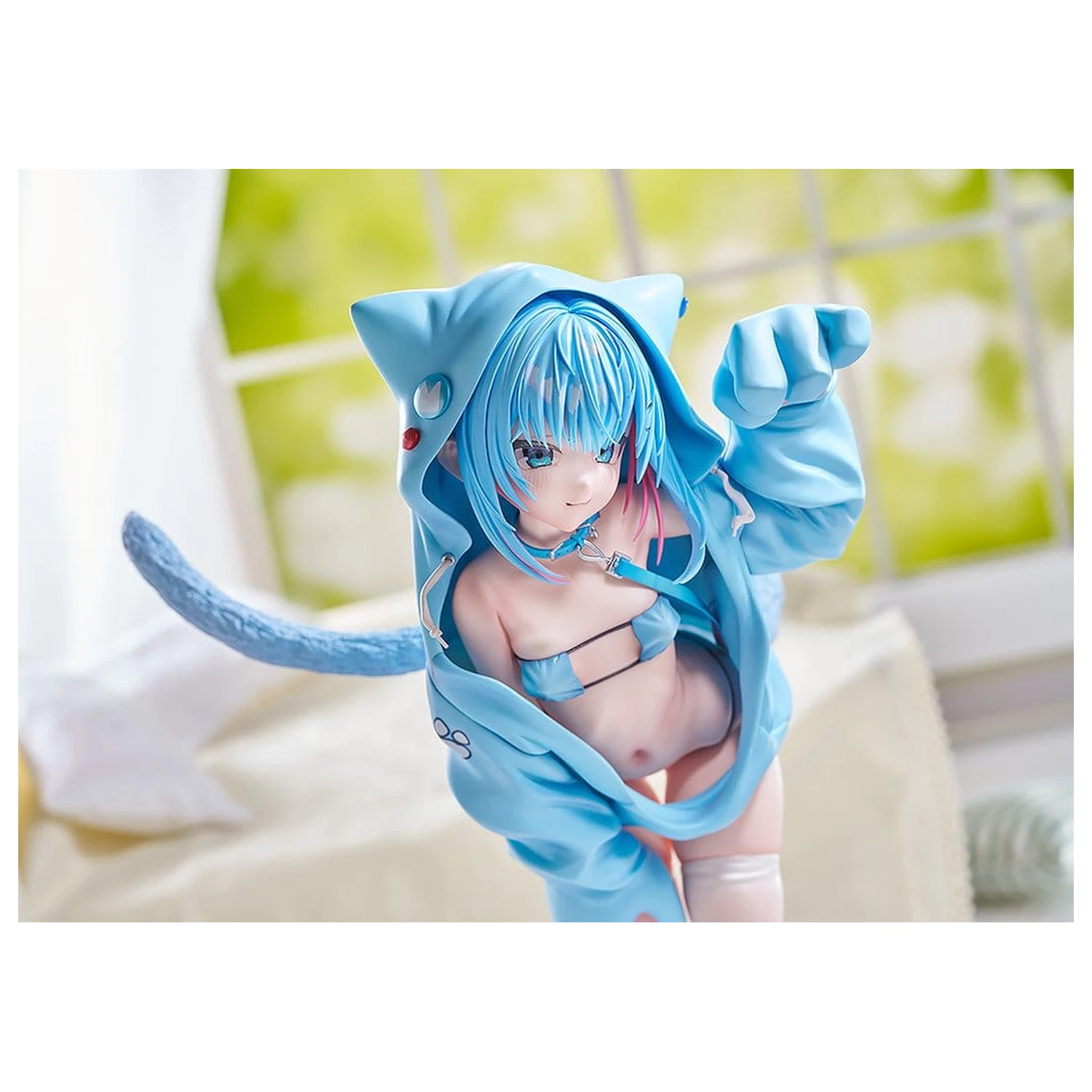 Virtual illustrator Kanzarin PVC Figur 1/6 Kanzarin-chan: Cat-Eared Hoodie Ver. 26 cm Produktfoto