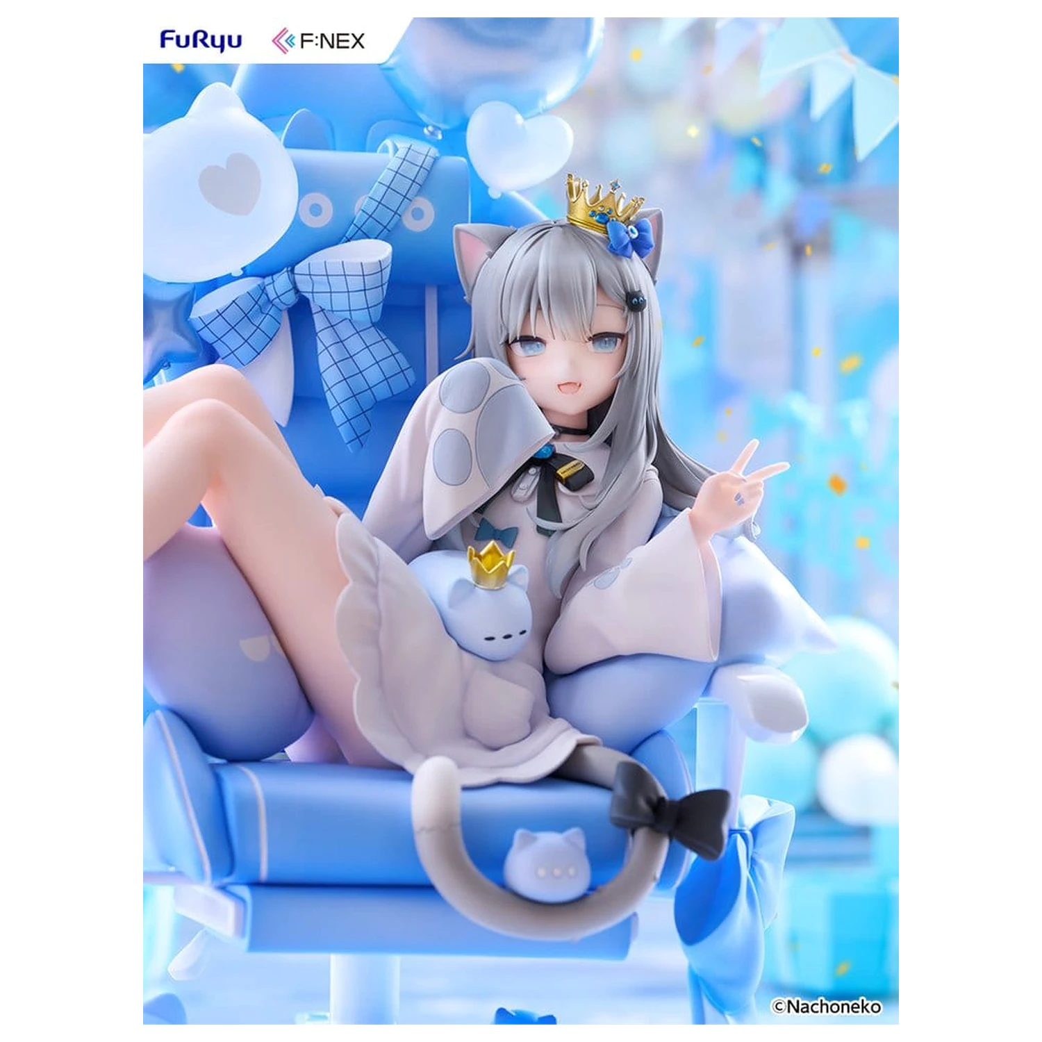 Virtual YouTuber F:NEX PVC Figur 1/7 Nachoneko Birthday Ver. 24 Zentimeter Produktfoto