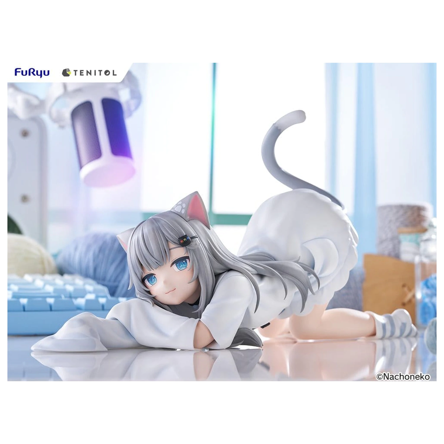 Virtual Youtuber Tenitol Big Noodle Stopper PVC Figur Nachoneko 18 cm Produktfoto