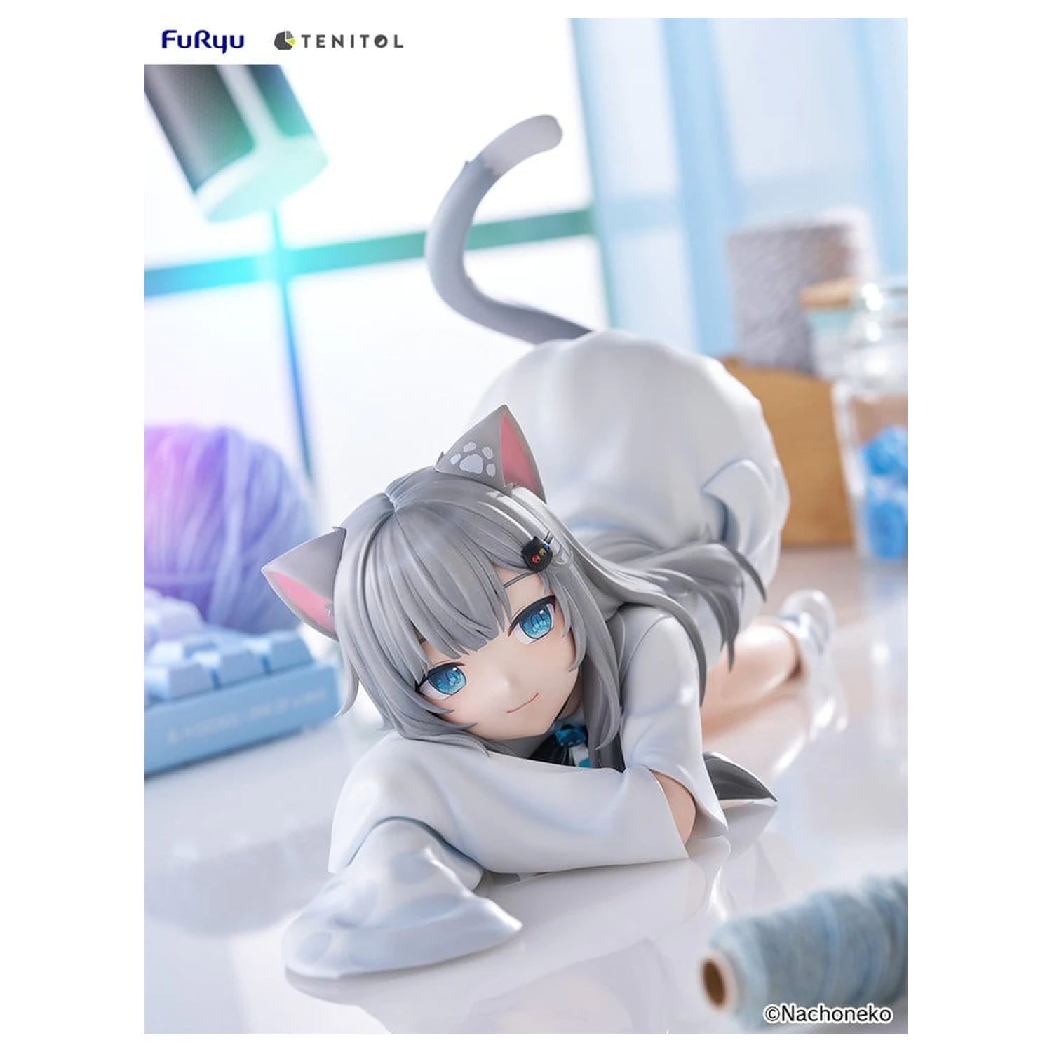 Virtual Youtuber Tenitol Big Noodle Stopper PVC Figur Nachoneko 18 cm Produktfoto