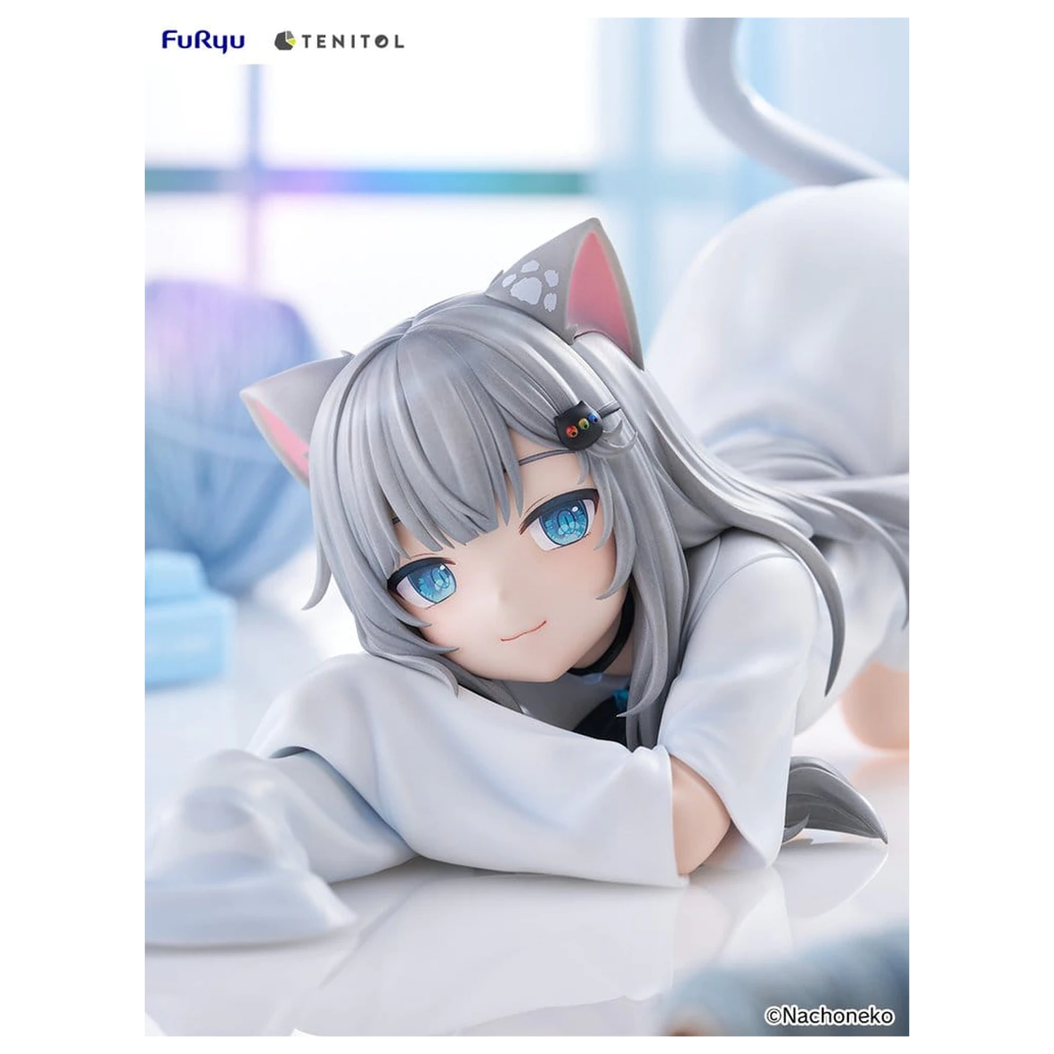 Virtual Youtuber Tenitol Big Noodle Stopper PVC Figur Nachoneko 18 cm Produktfoto