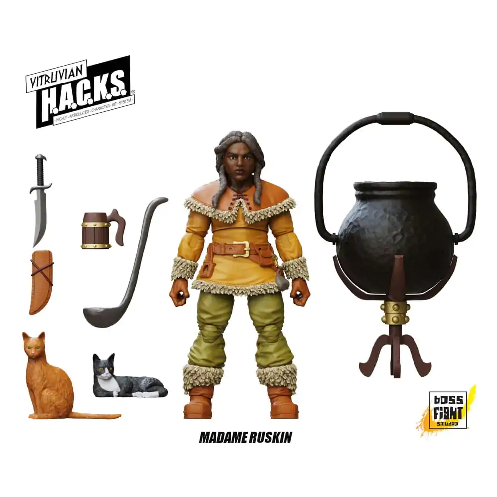 Vitruvian H.A.C.K.S. Actionfigur Dwarf Tavern Keeper Madame Ruskin Produktfoto