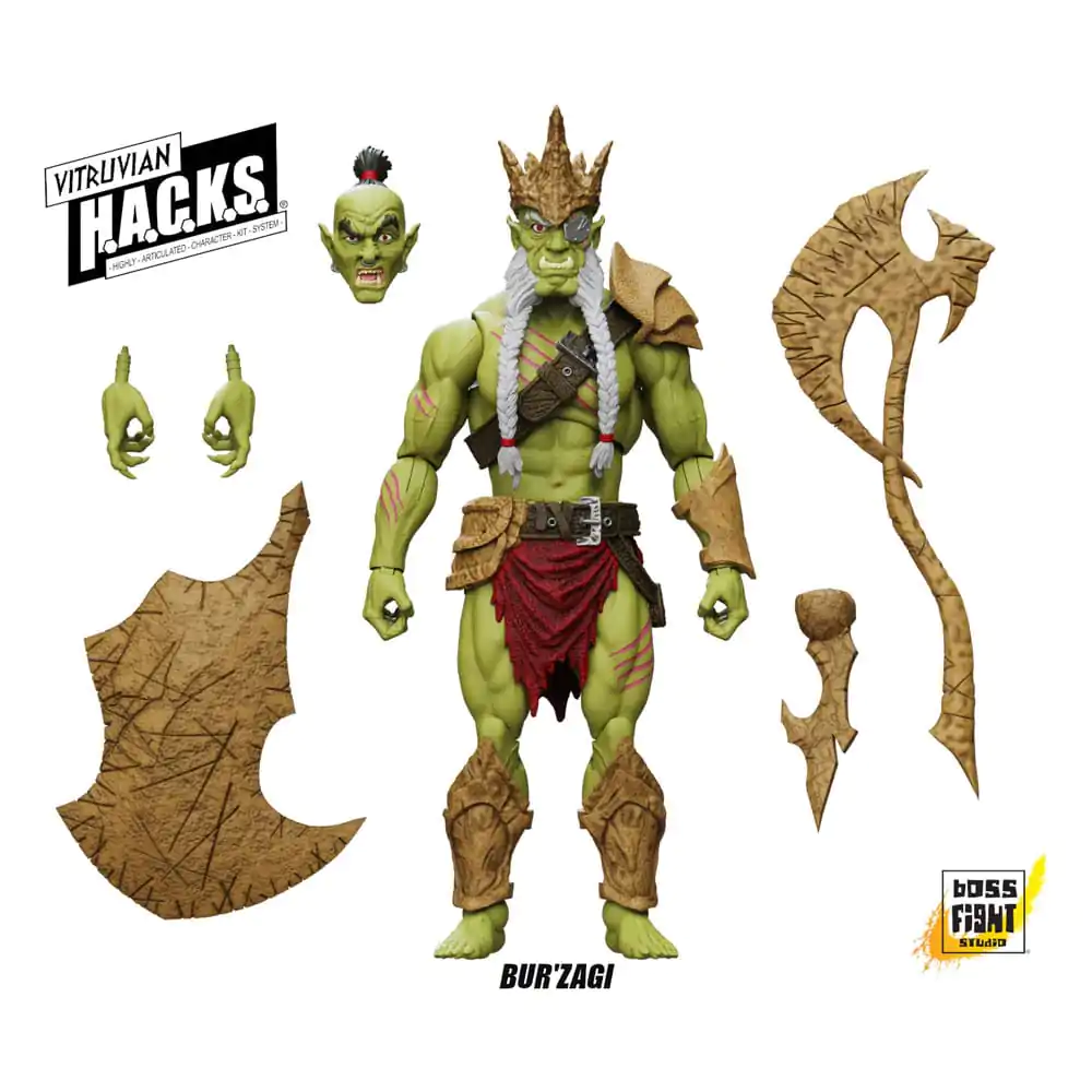 Vitruvian H.A.C.K.S. Actionfigur Mighty Orc Sovran Bur'Zagi Produktfoto