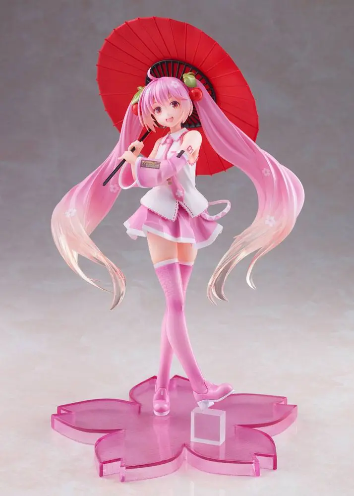 Vocaloid PVC Statue Sakura Miku 2nd Season New Written Japanese Umbrella Ver. 20 cm Produktfoto