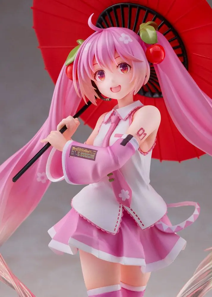 Vocaloid PVC Statue Sakura Miku 2nd Season New Written Japanese Umbrella Ver. 20 cm Produktfoto